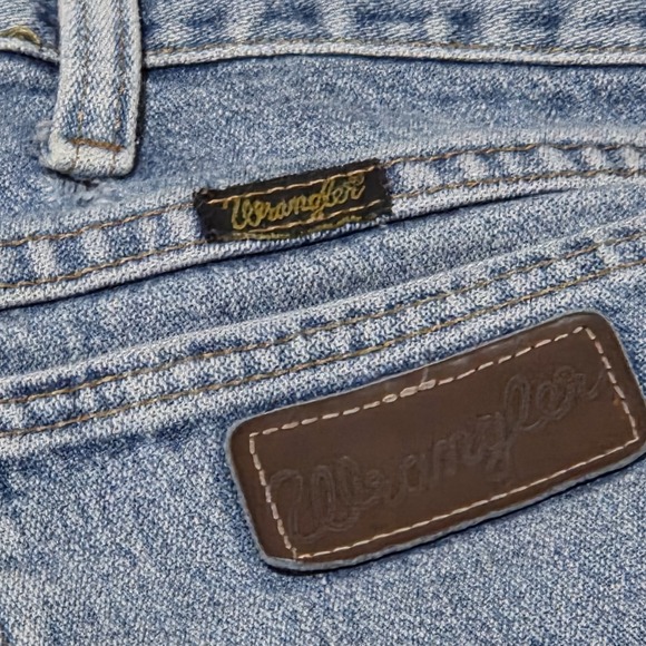 Wrangler Jeans Mens 38x30 Blue 47MWZ Regular Fit Cowboy Boot Zipper With Patch - Picture 6 of 9